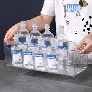 医用输液盒收纳筐治疗室摆药盒可移动分格隔单层塑料盒医院6s管理