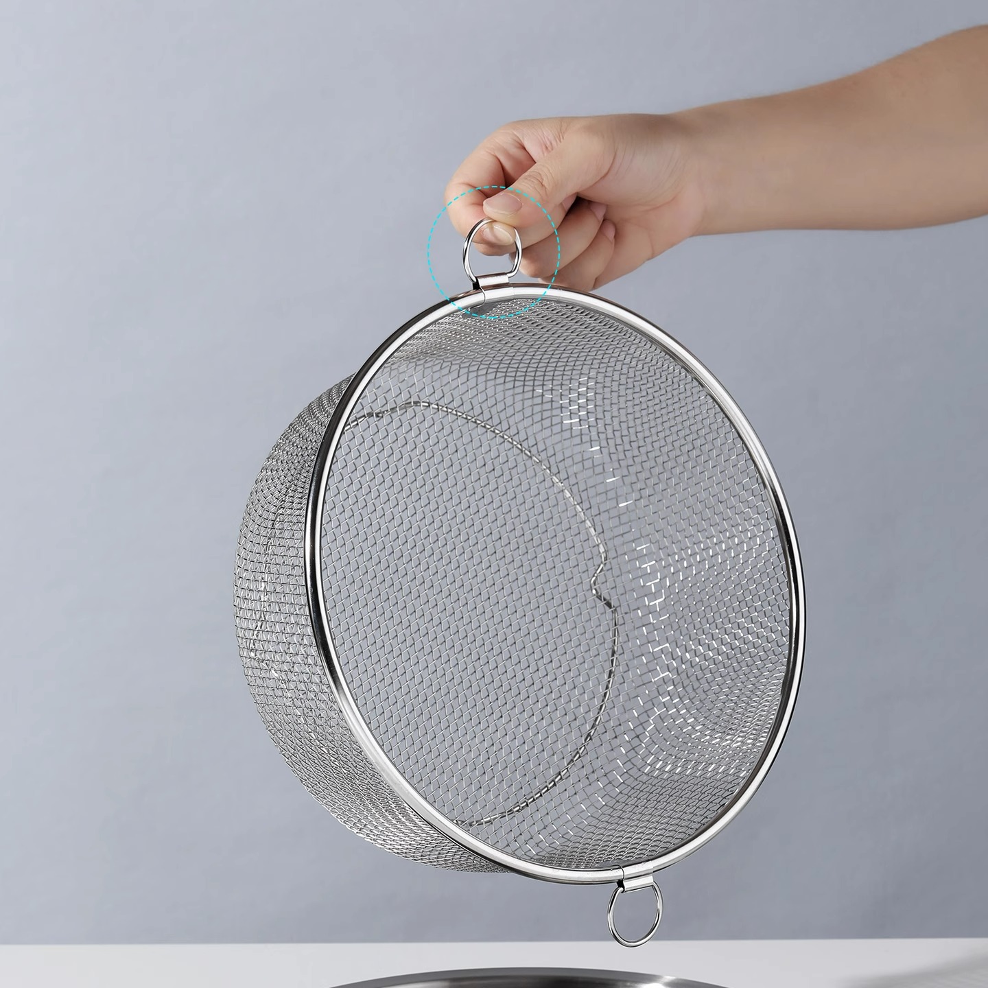 不锈钢圆形沥水篮厨房淘菜盆