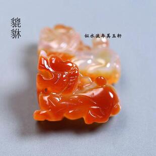 23x29mm天然玛瑙貔貅小摆件