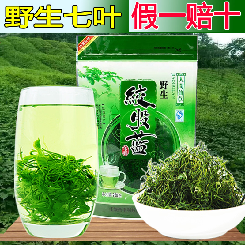 250克平利野生七叶胶股蓝龙须茶五叶甘味绞股蓝级特正品新茶包邮 传统滋补营养品 养生茶 原图主图