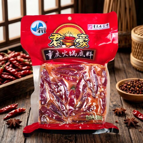 重庆正宗君豪牛油老火锅底料500g
