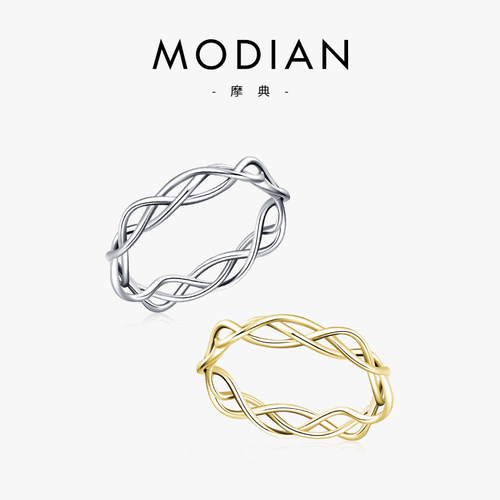 简约不规则线条镂空女戒指