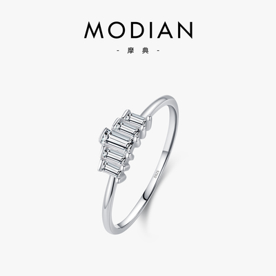 摩典925纯银皇冠小众百搭戒指女