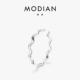 MODIAN摩典S925纯银简约波浪戒指女小众设计时尚 个性 冷淡风食指戒