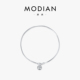 MODIAN摩典s925纯银泡泡单钻闪耀手链女高级感精致刀片蛇骨链手饰
