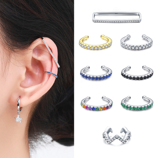 无耳洞s925纯银欧美ins轻奢个性小众耳骨夹百搭耳饰耳夹耳钉耳环