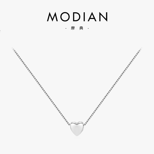 modian项链女925纯银吊坠锁骨链