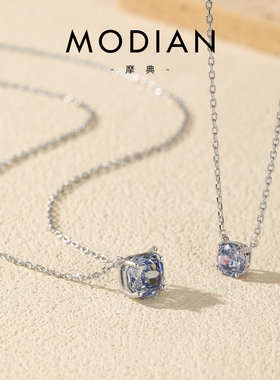 摩典S925纯银玫瑰切高级感锁骨链