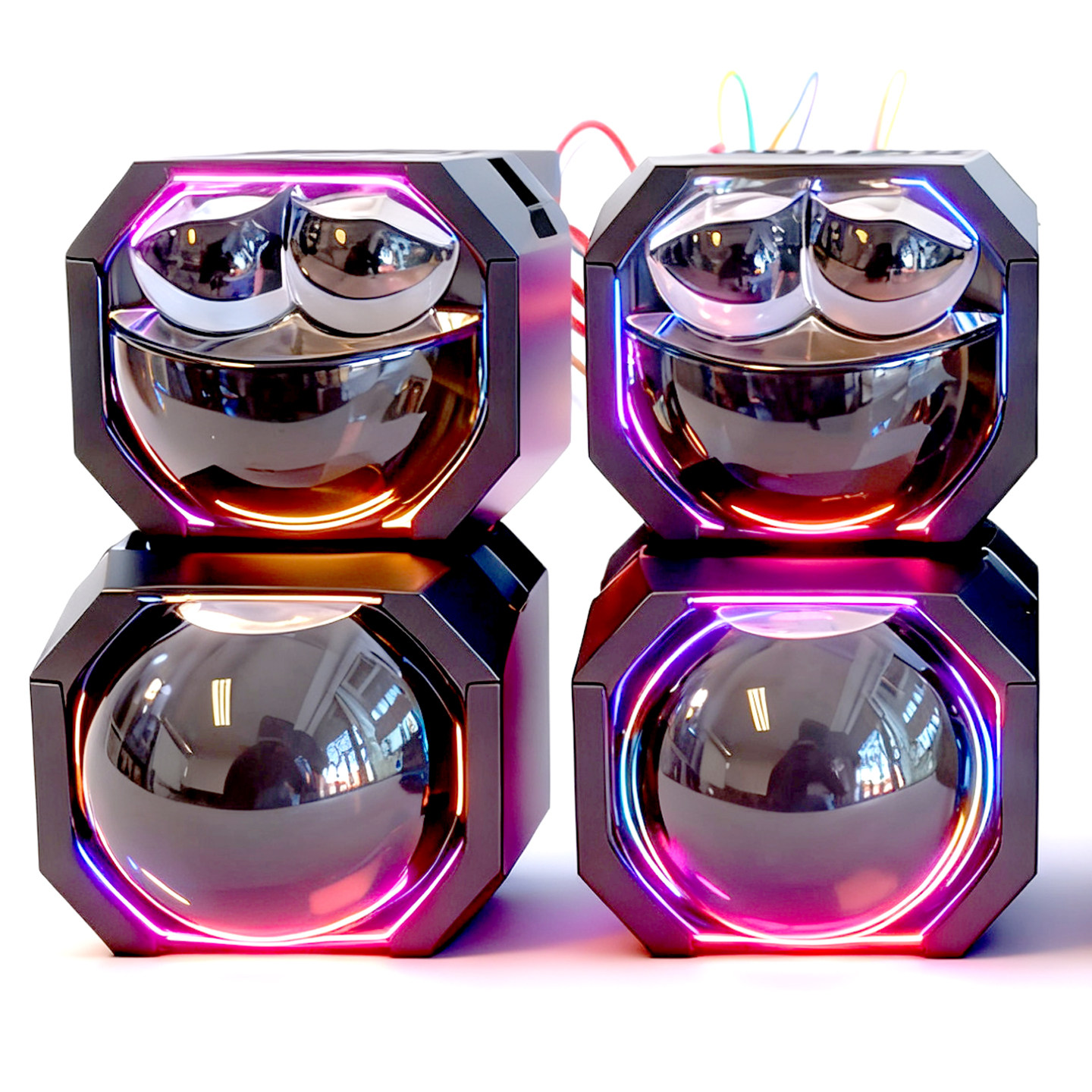 矩阵LED透镜大灯改装电动车远近光泡超亮平一字切线55W升级模组双,电动车/配件/交通工具,电动车灯,淘宝优惠券,粉丝福利购,淘宝优惠卷