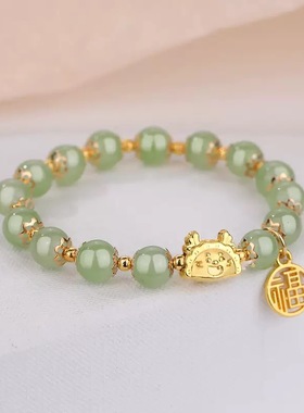 新中式手工手串仿天然红玛瑙手链女新款网红爆款本命年闺蜜礼物