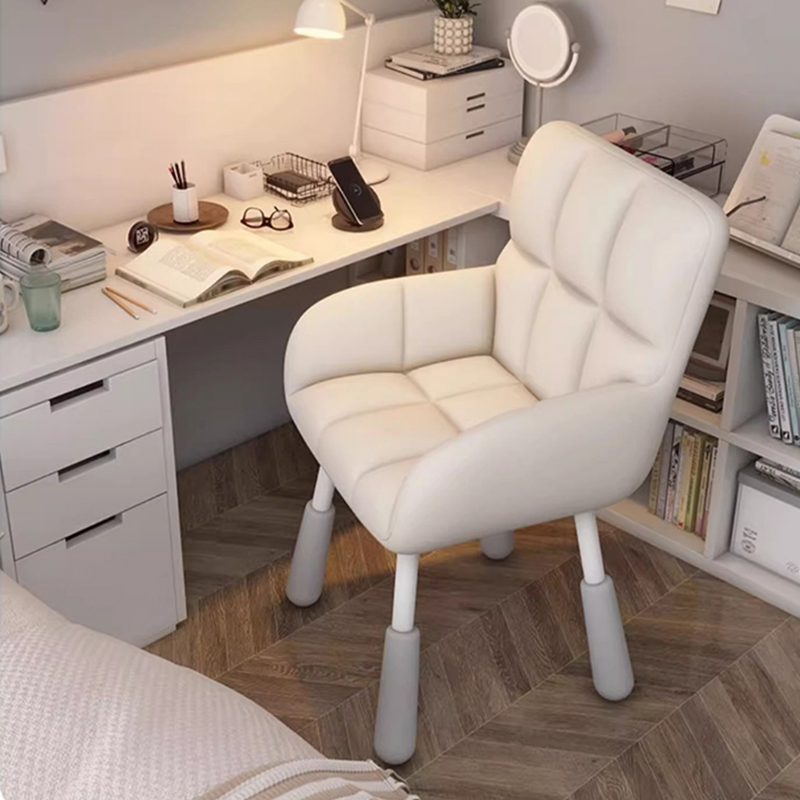 化妆椅子电脑椅家用久坐舒服带轮凳女生卧室梳妆台网红靠背沙发椅