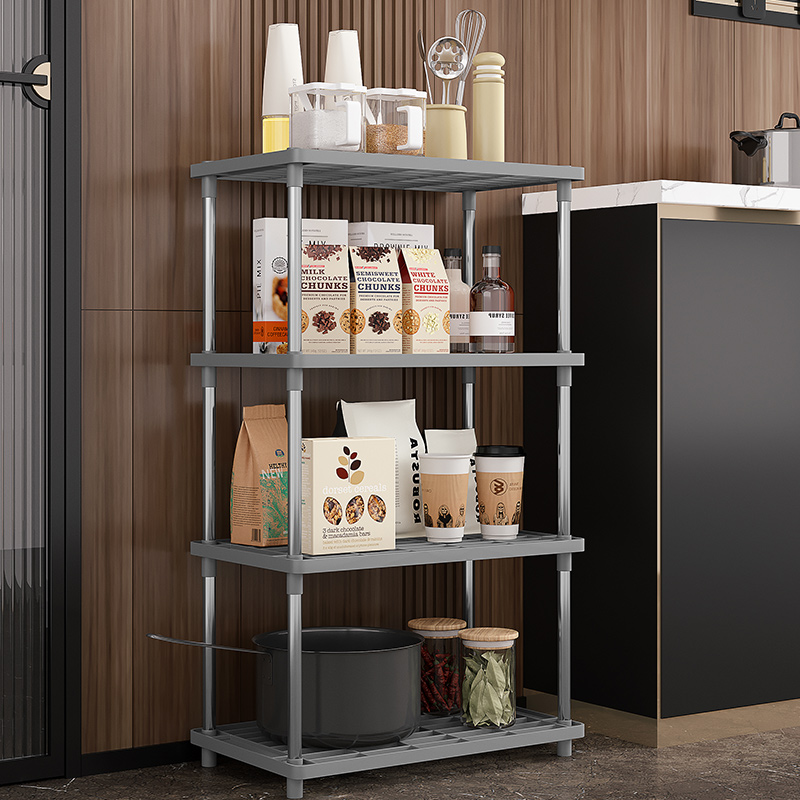 落地简易置物架厨房客厅收纳浴室卫生间多层整理架塑料架储物架