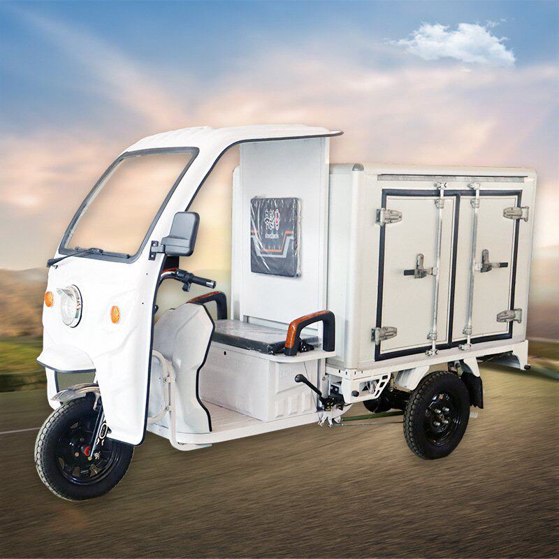 全封闭箱式冷藏保鲜电动三轮车冷链保温牛奶生鲜配送车可上牌直销