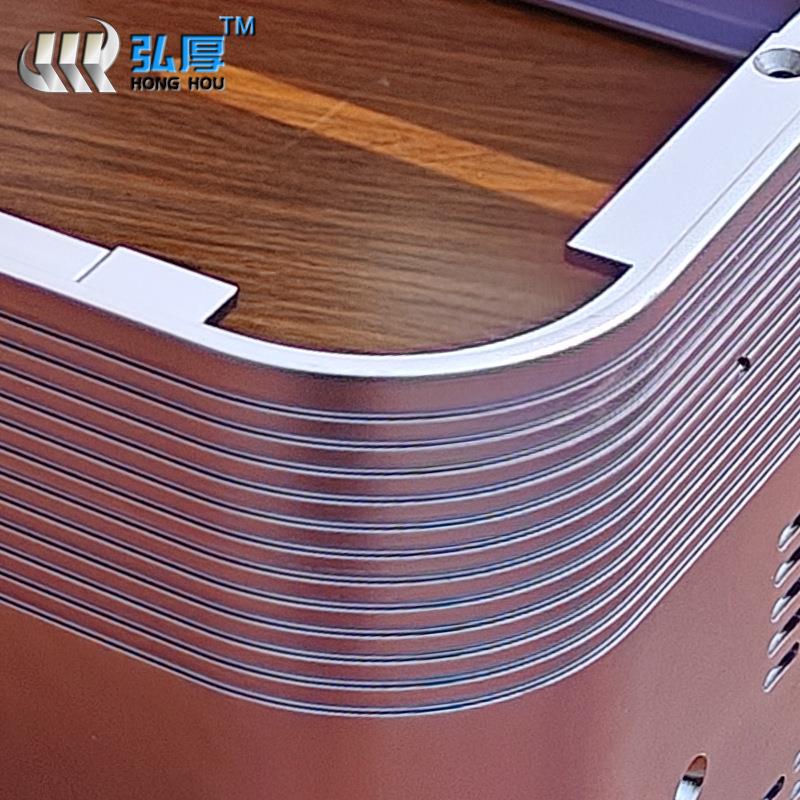 玫瑰金氢氧机铝外壳铝型材折弯铝面板铝制品加工铝壳机箱