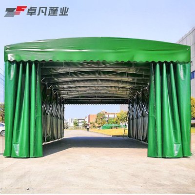 广州厂家推拉式活动伸缩帐篷户外仓库遮雨棚可移动折叠收缩棚