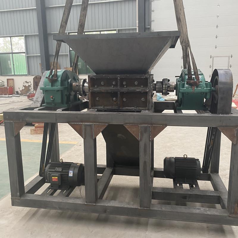 电脑键盘粉碎机多功能塑料薄铁皮撕碎机新型双轴撕碎机