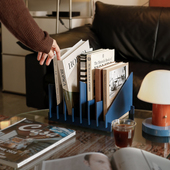 风琴CD架书立架文件架桌面书架学生书本收纳架书桌书夹办公桌