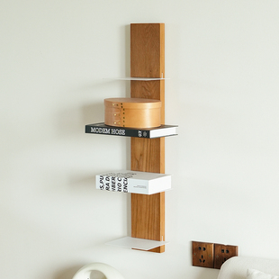 实木金属多层壁挂书架置物架客厅展示架书房收纳架墙面装饰陈列架