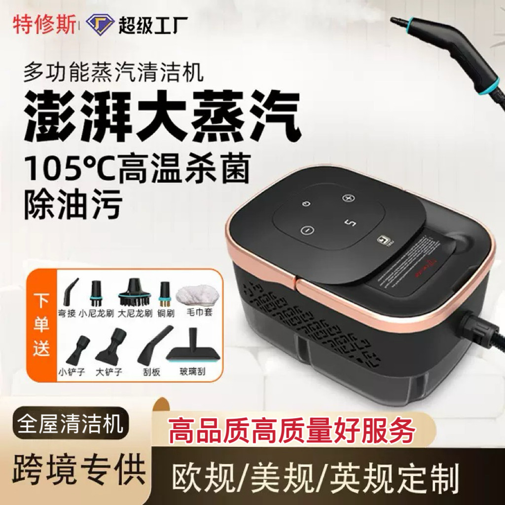 跨境新款110-240V高温高压蒸汽清洁机厨房油烟机沙发消毒清洗车