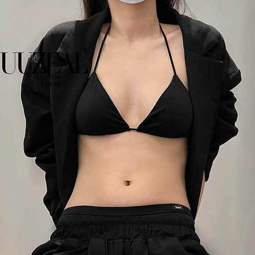 A+比基尼美背挂脖内衣法式