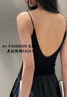 性感基础带胸垫V领吊带背心女2026春秋辣妹内搭美背潮 韩版 新款