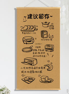 小红书推荐网红面包烘培店挂布画蛋糕店墙面个性仿牛皮纸装饰道具