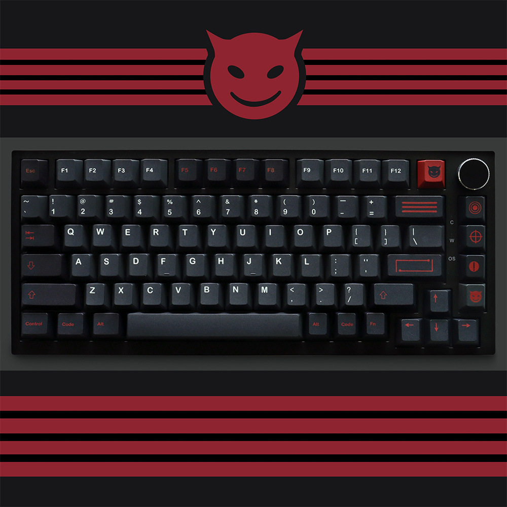 GMK Evil Dolch恶魔豆主题键帽机械键盘129键PBT热升华原厂高度图片