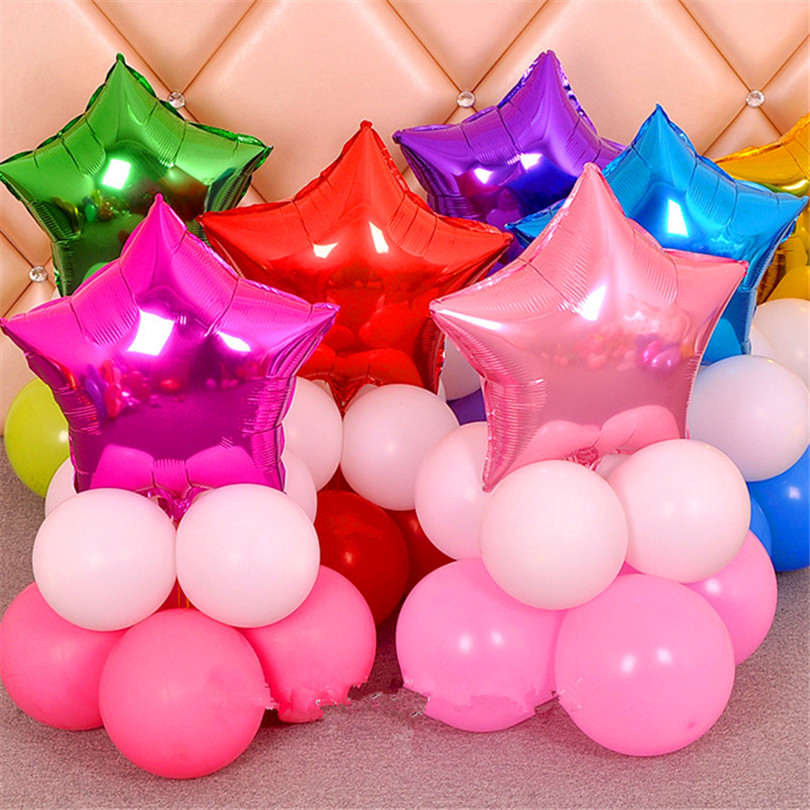 桌飘气球立柱落地路引18寸心形五角星卡通儿童幼儿园开学典礼气球