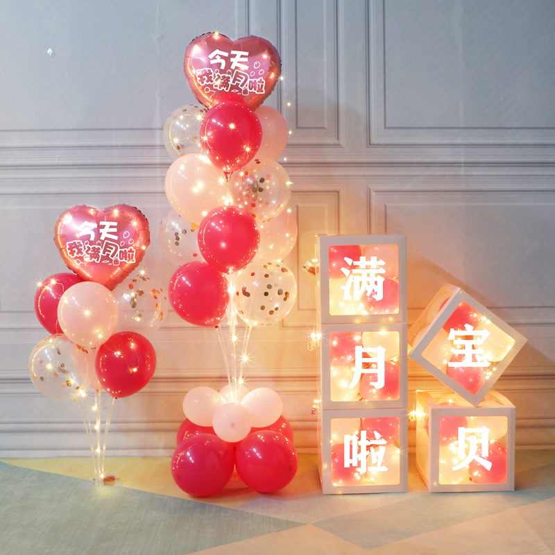 宝宝满月酒婴儿30天宴会派对布置