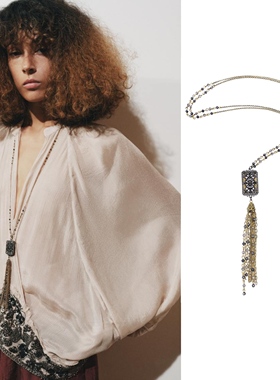 秋季新品女款亮光饰件拼接项链