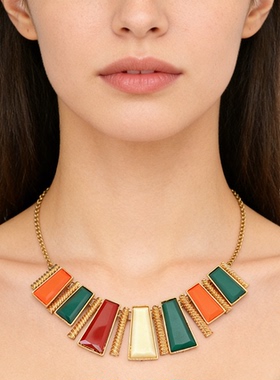 复古轻奢设计感高级感小众锁骨链