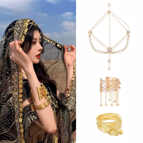 波西米亚金色额饰配饰异域风埃及