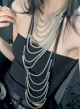 多层叠戴闪亮锁骨链女时尚项链