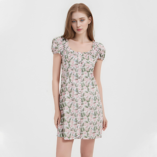 浪漫碎花茶歇连衣裙 法式 Petit Bari