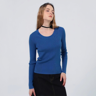 针织上衣 基础百搭圆领修身 Petit Bari