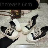 厚底大头机车短靴潮流时尚 6CM增高哥特系高帮板鞋 小钢牙同款