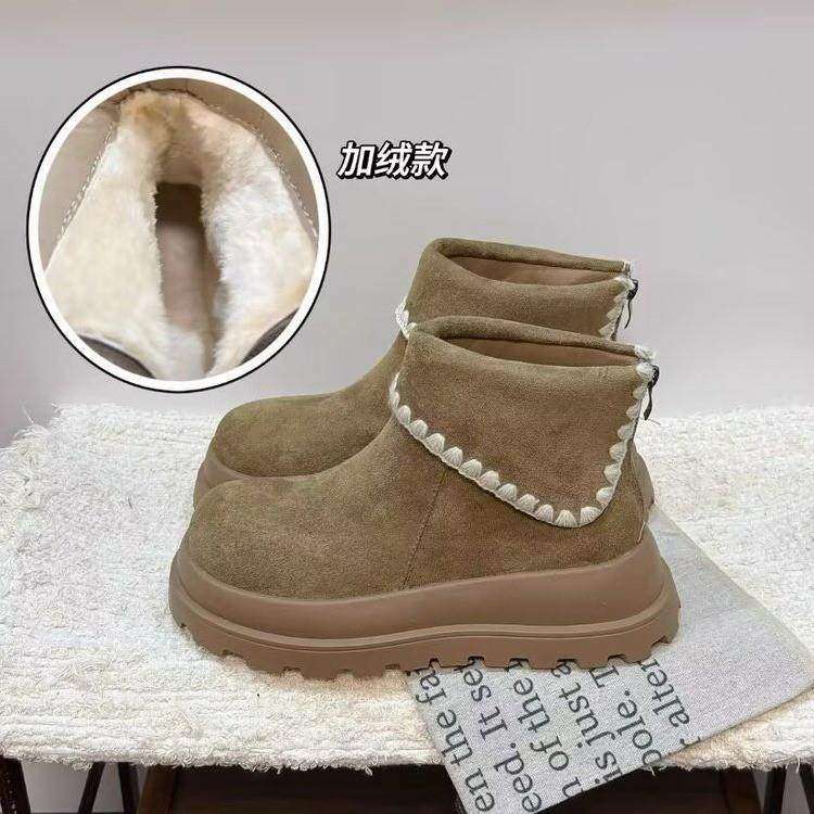 大码短靴41到43厚底勃肯鞋加绒2025新款秋冬复古美拉德休闲马丁靴,女鞋,马丁靴,淘宝优惠券,粉丝福利购,淘宝优惠卷