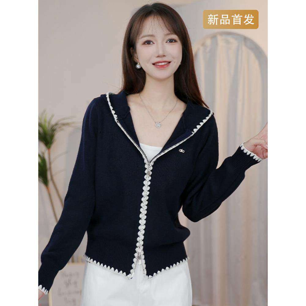 欧洲站小香风小众减龄开衫上衣女2025秋季新款网红爆款长袖针织衫