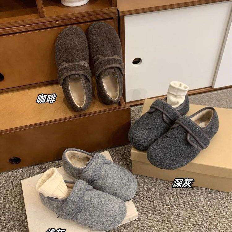 大码女鞋41到43秋冬新款加绒毛毛鞋软底保暖豆豆鞋平底一脚蹬棉鞋,女鞋,棉鞋,淘宝优惠券,粉丝福利购,淘宝优惠卷