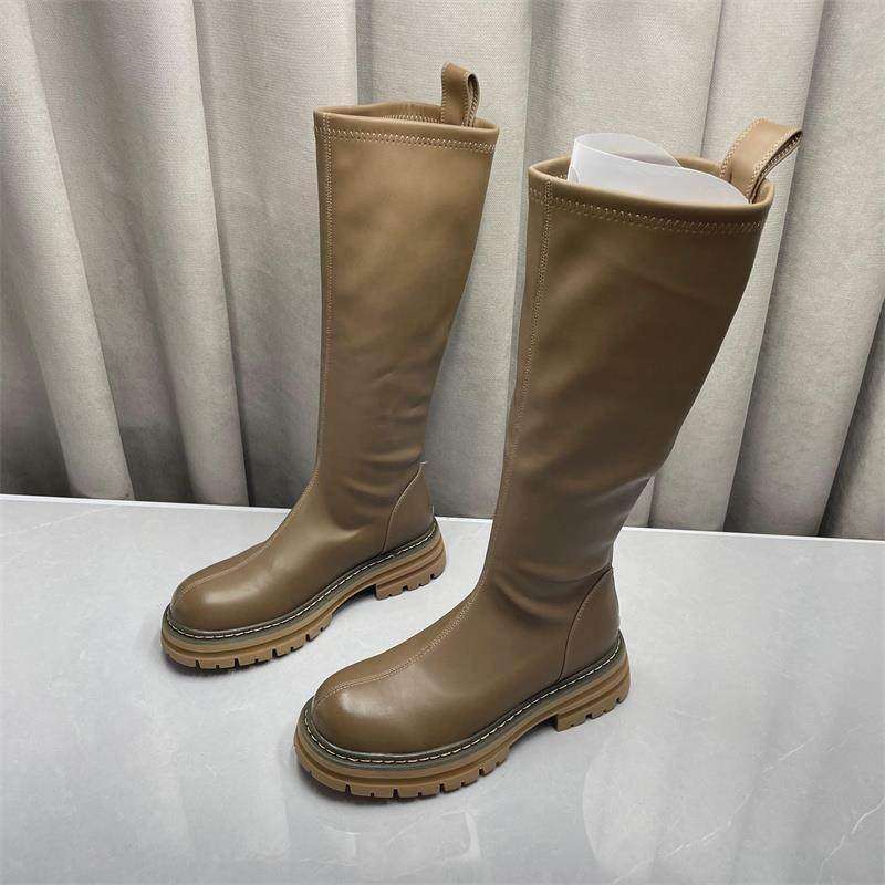 撤柜加绒长靴女2024年新款秋冬不过膝高筒显瘦厚底骑士靴女长筒靴,女鞋,骑士靴,淘宝优惠券,粉丝福利购,淘宝优惠卷