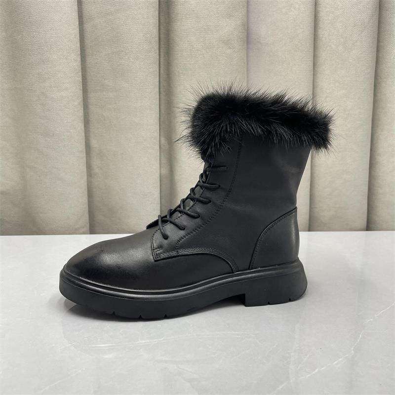 处理35码真皮中筒马丁靴女2024新款秋冬季加绒毛毛靴棉鞋短靴36码,女鞋,马丁靴,淘宝优惠券,粉丝福利购,淘宝优惠卷