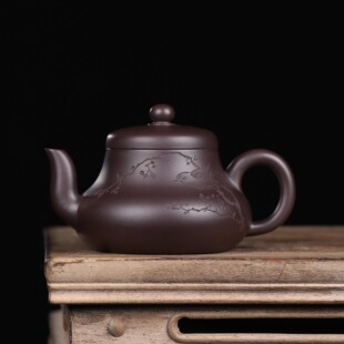 方圆宜兴紫砂一厂百目老紫泥君德壶