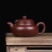 方圆宜兴紫砂一厂紫朱泥仿古壶
