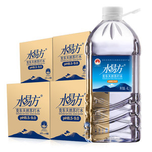 水易方克东天然苏打水4L*4桶*4箱装 组合实惠装