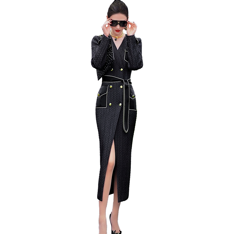 欧美风修身显瘦经典棉服大衣