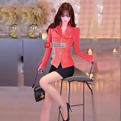 气质名媛上衣小香风职业外套