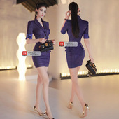 OL正装 修身 套装 时尚 职场工作西服包臀裙两件套 新款 VJE夏季