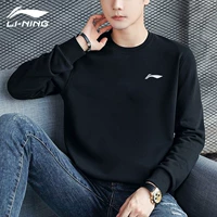Li Ning, мужская утепленная толстовка, демисезонная куртка с круглым воротником, спортивный костюм, лонгслив, большой размер