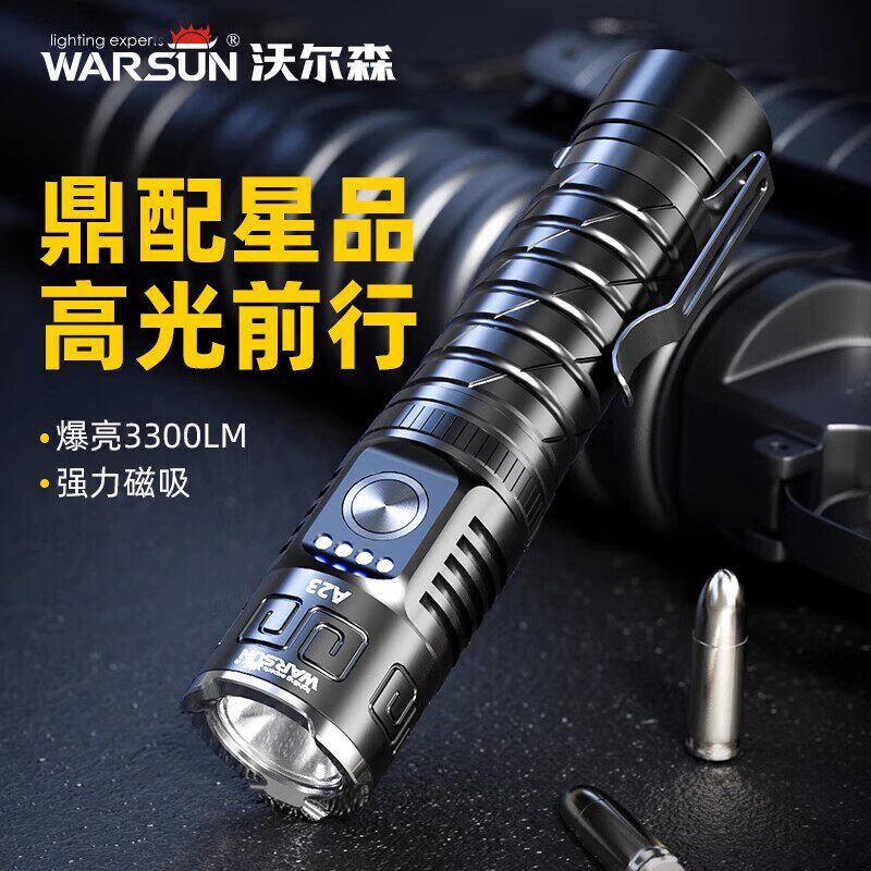 a23手电筒沃尔森强光便携