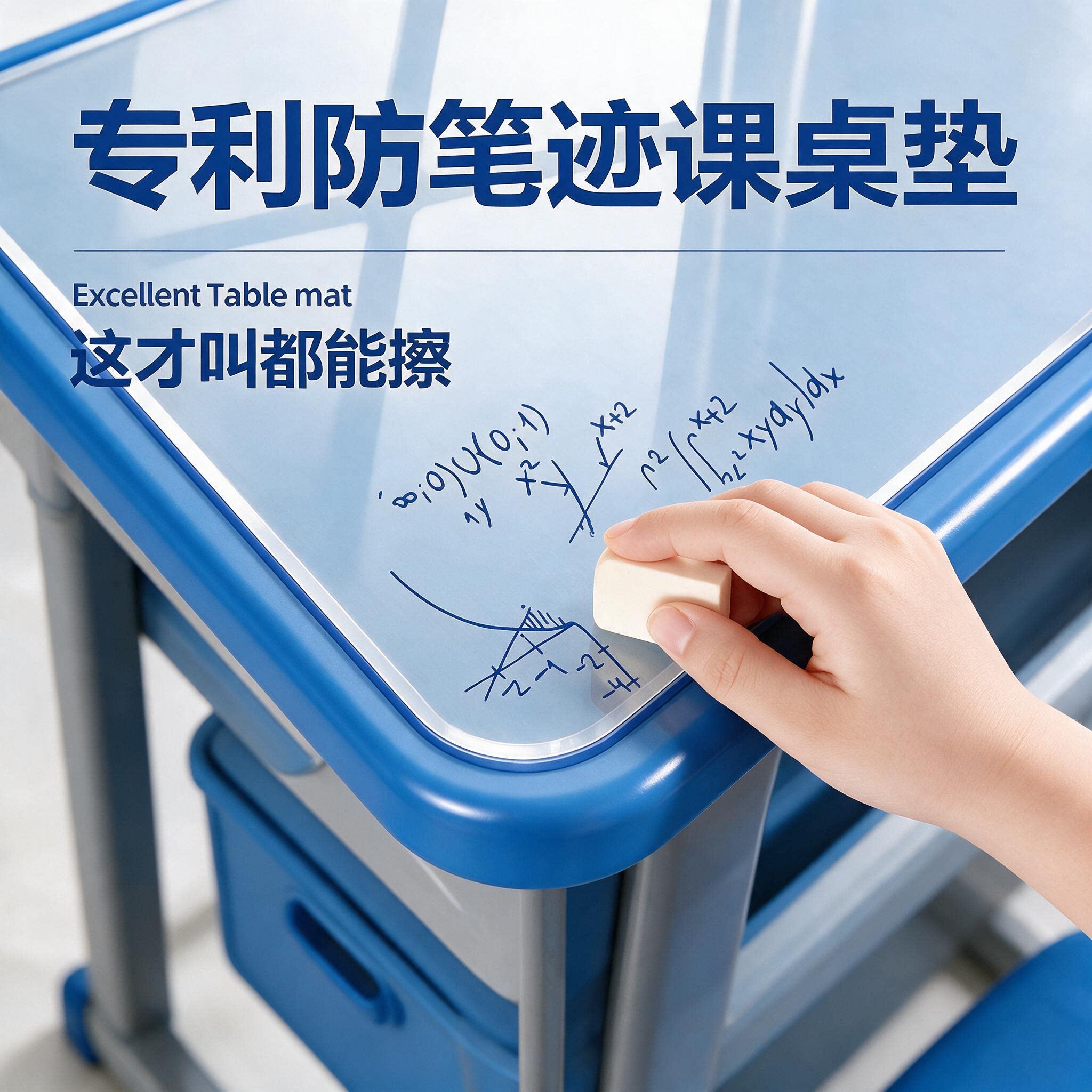 学校推荐款透明水晶板桌垫